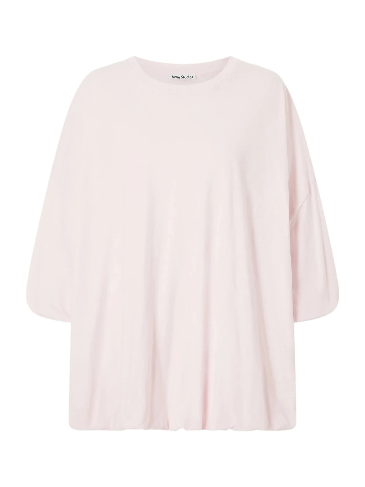 Acne Studios Eniko Irregular Balloon Cotton And Hemp-blend T-shirt - Pink