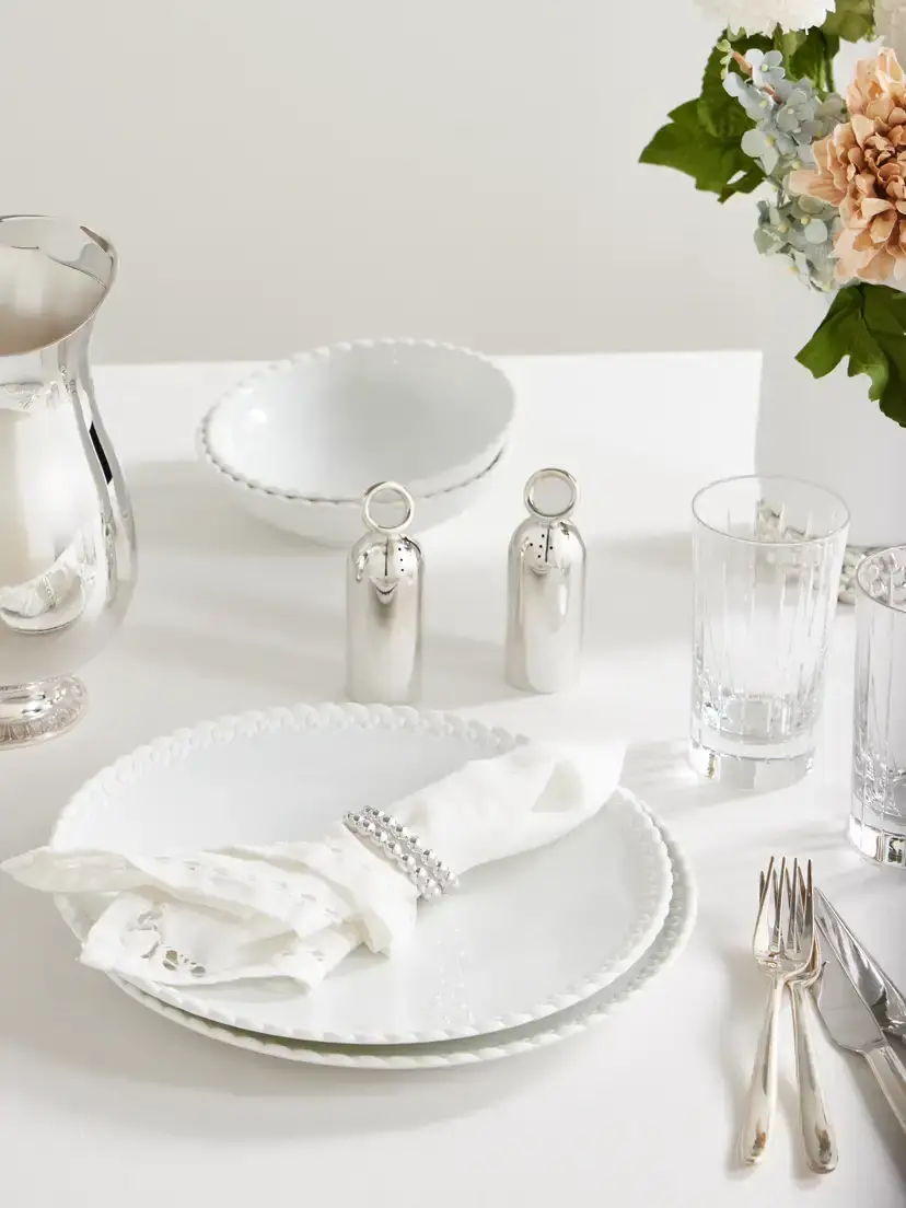 Christofle Perles Set Of Two Silver-plated Napkin Rings | Thumbnail 2