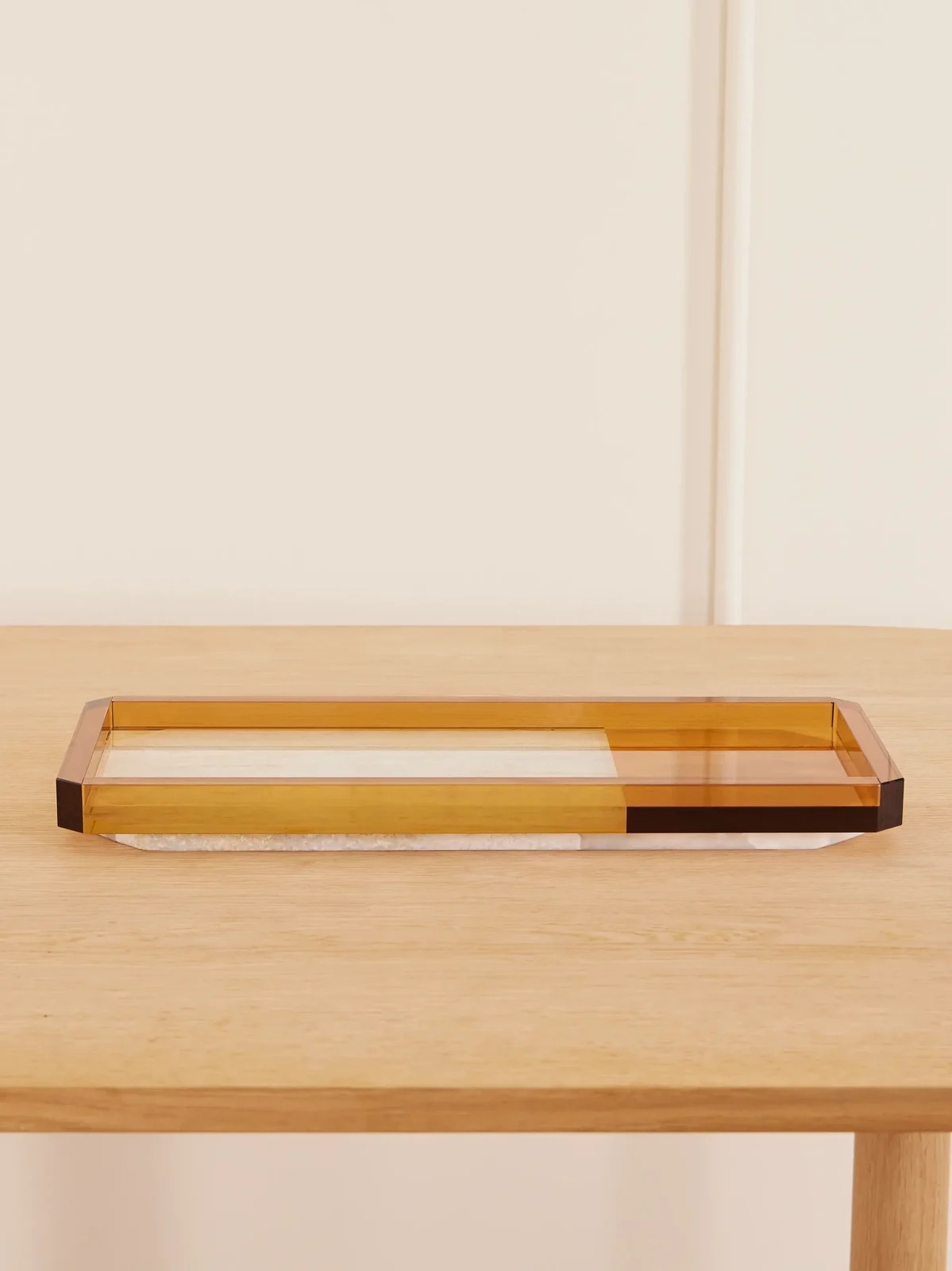 Reflections Copenhagen Shadow Crystal And Onyx Tray - Brown