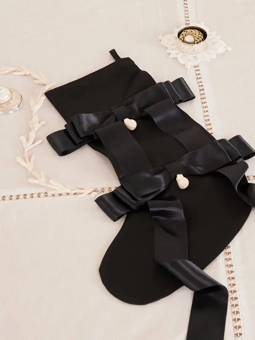 Gohar World Embellished Satin Holiday Stocking | Thumbnail 2