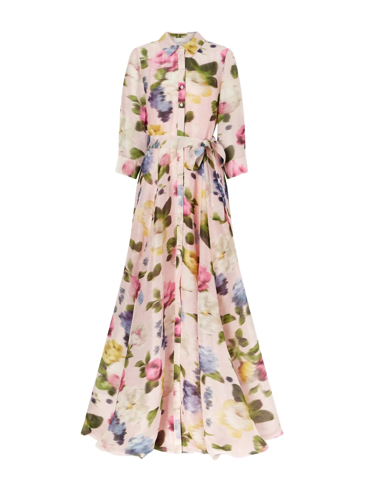 Floral-print Linen And Silk-blend Gown - Pink Floral-print Linen And Silk-blend Gown - Pink