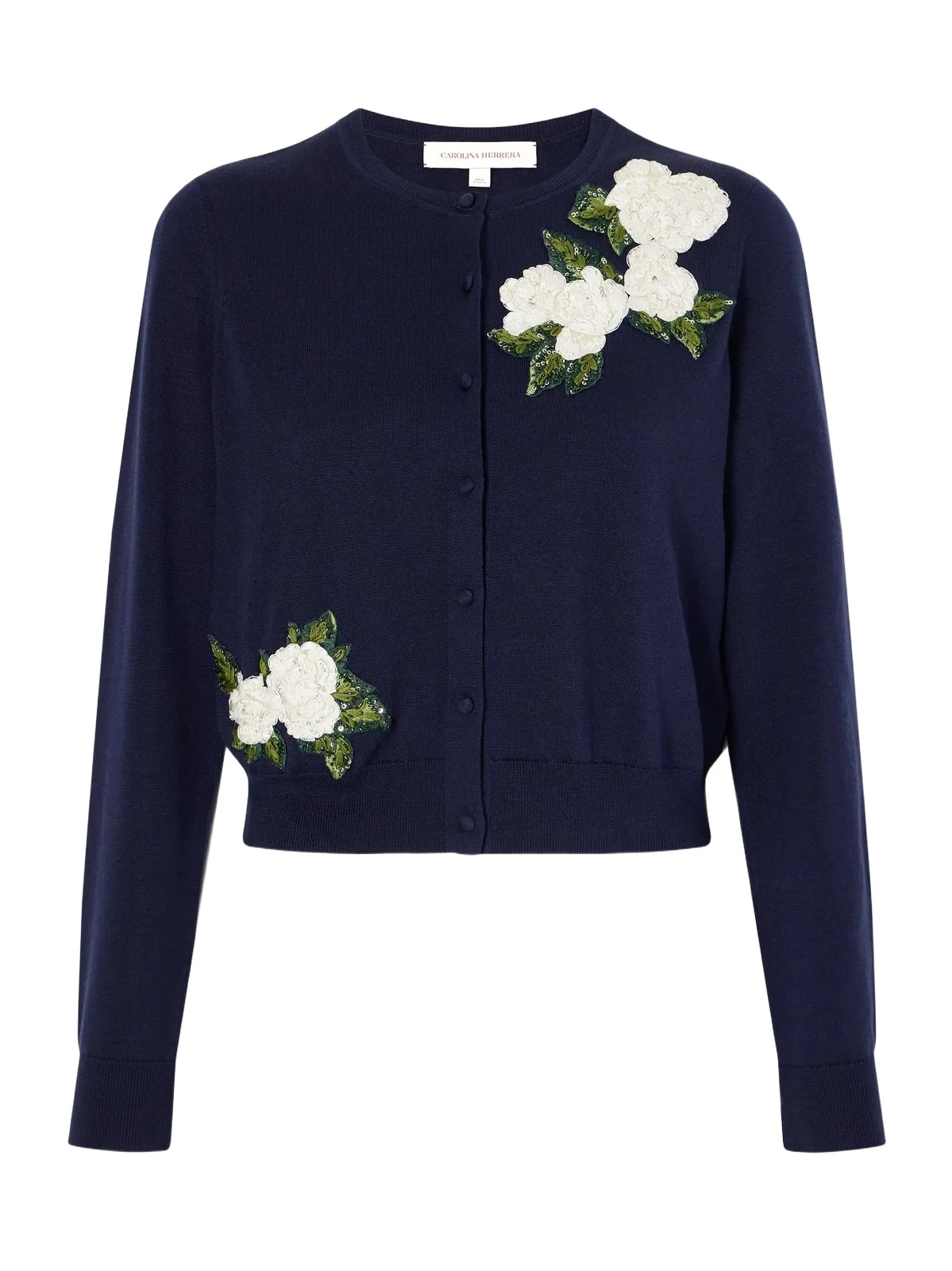Floral-embellished Silk And Cotton-blend Cardigan - Blue Floral-embellished Silk And Cotton-blend Cardigan - Blue