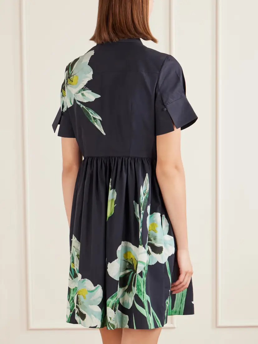 Erdem Floral-print Cotton-blend Poplin Mini Dress | Thumbnail 3 Erdem Floral-print Cotton-blend Poplin Mini Dress | Thumbnail 3
