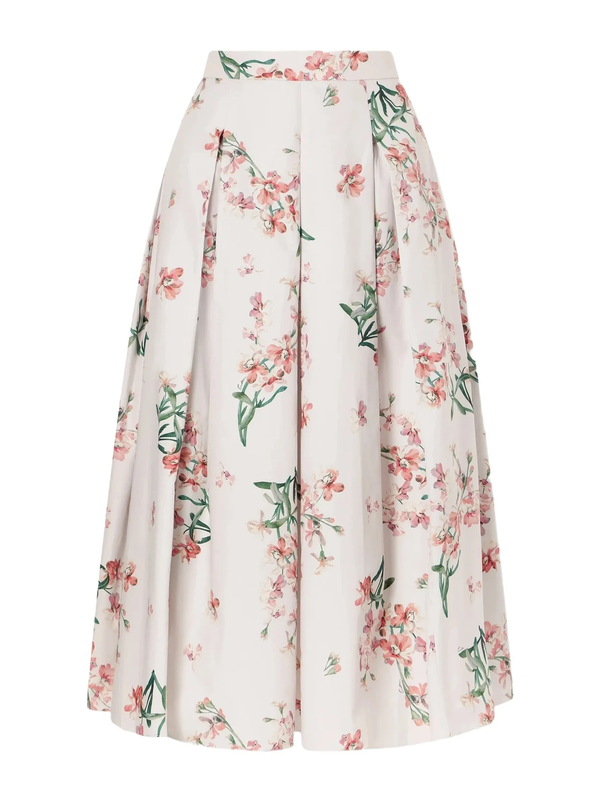 Pleated Floral-print Cotton-poplin Midi Skirt Pleated Floral-print Cotton-poplin Midi Skirt