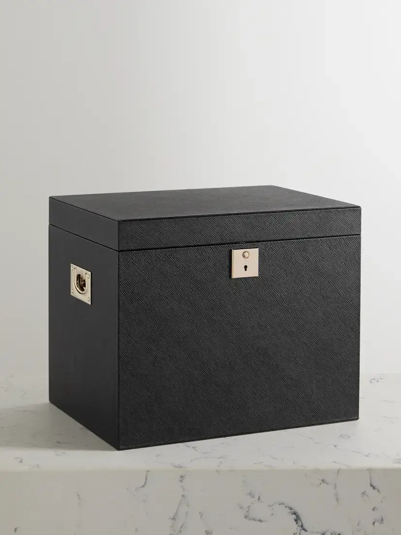 Smythson Deluxe Panama Textured-leather Jewelry Box | Thumbnail 5