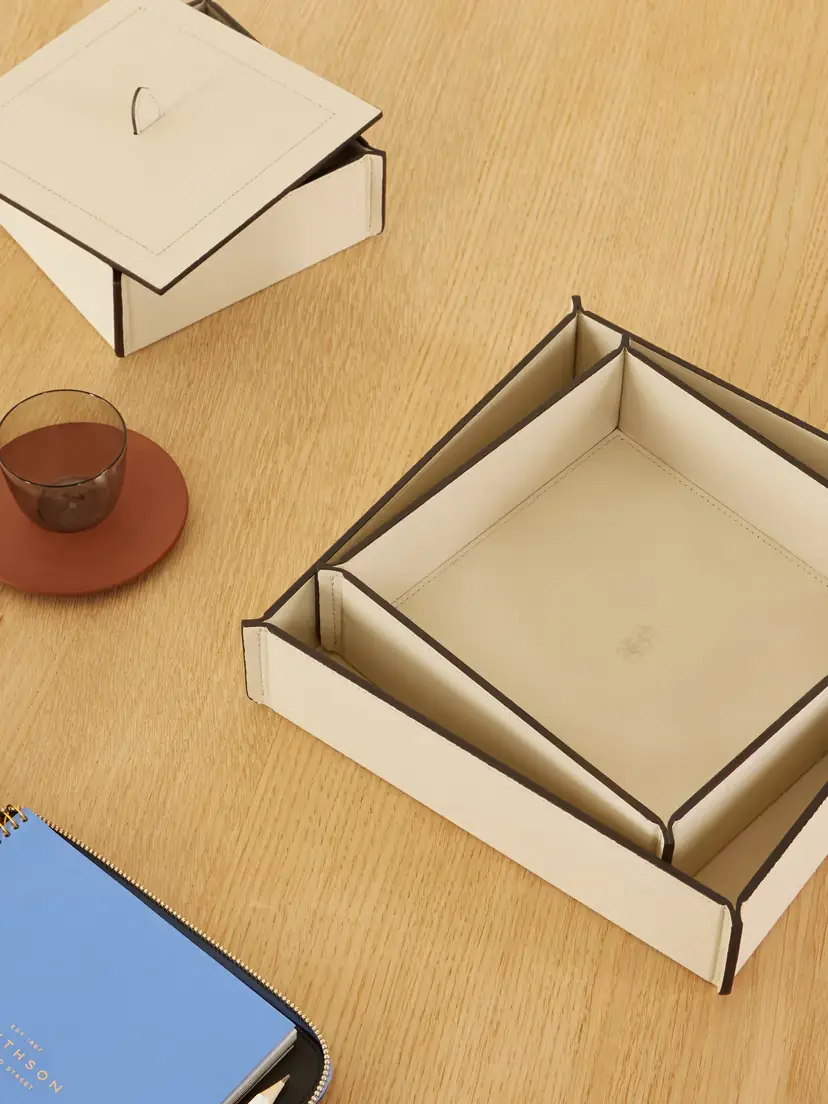Brunello Cucinelli Set Of Three Leather Boxes | Thumbnail 2 Brunello Cucinelli Set Of Three Leather Boxes | Thumbnail 2