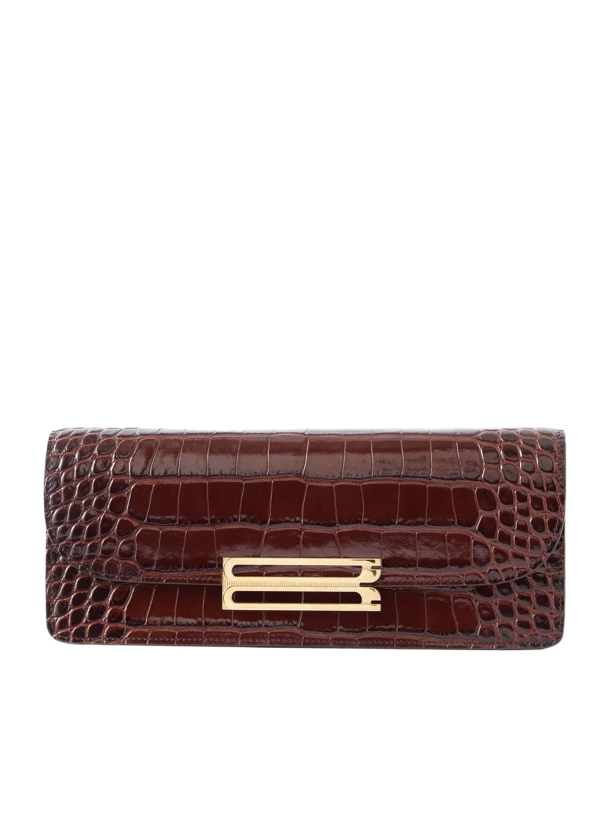 Dorian East-west Croc-effect Leather Clutch Dorian East-west Croc-effect Leather Clutch