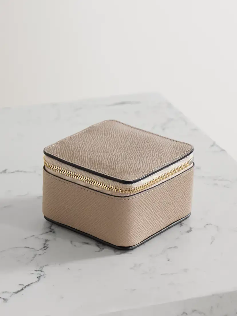 Smythson Panama Textured-leather Trinket Case | Image 1 Smythson Panama Textured-leather Trinket Case | Image 1