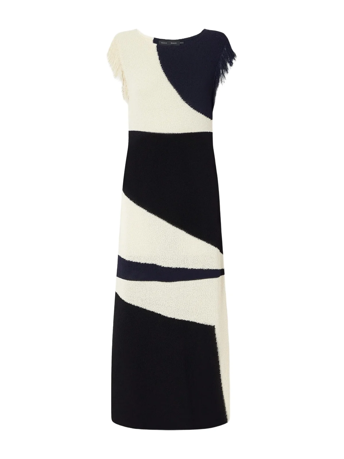 Saskia Intarsia-knit Woven Midi Dress Saskia Intarsia-knit Woven Midi Dress
