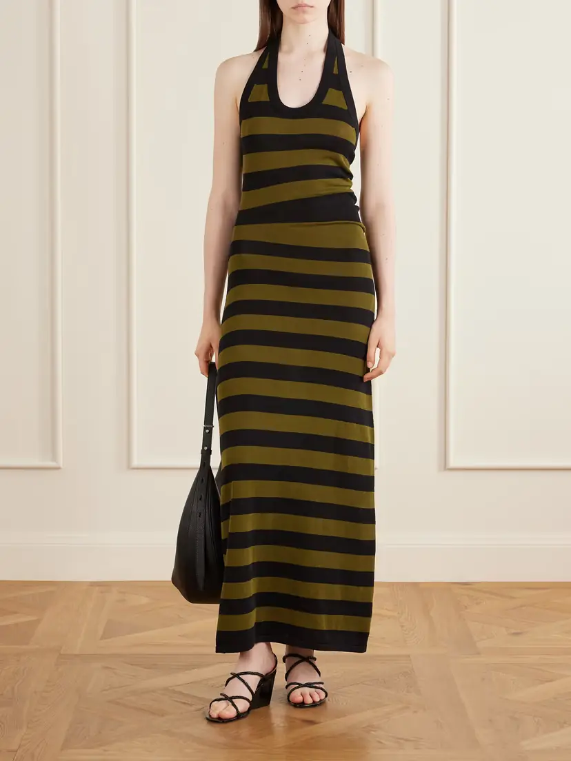 Proenza Schouler Fran Striped Cotton-knit Midi Dress | Thumbnail 2 Proenza Schouler Fran Striped Cotton-knit Midi Dress | Thumbnail 2