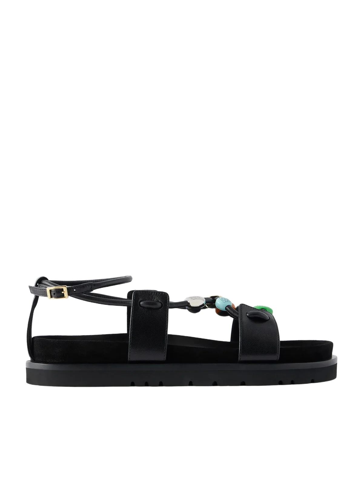 + Paula's Ibiza Pebble Beads Fussbett Suede Sandals + Paula's Ibiza Pebble Beads Fussbett Suede Sandals