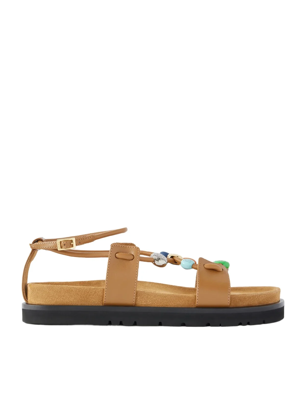 + Paula's Ibiza Pebble Beads Fussbett Suede Sandals + Paula's Ibiza Pebble Beads Fussbett Suede Sandals