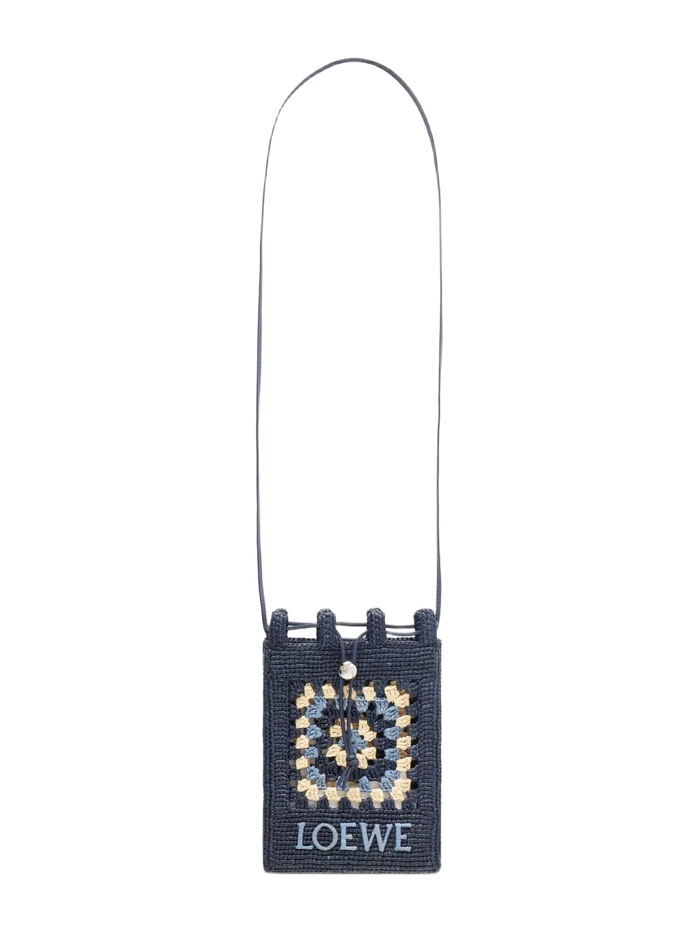 + Paula's Ibiza Logo-embroidered Leather-trimmed Crochet-knit Raffia Bucket Bag