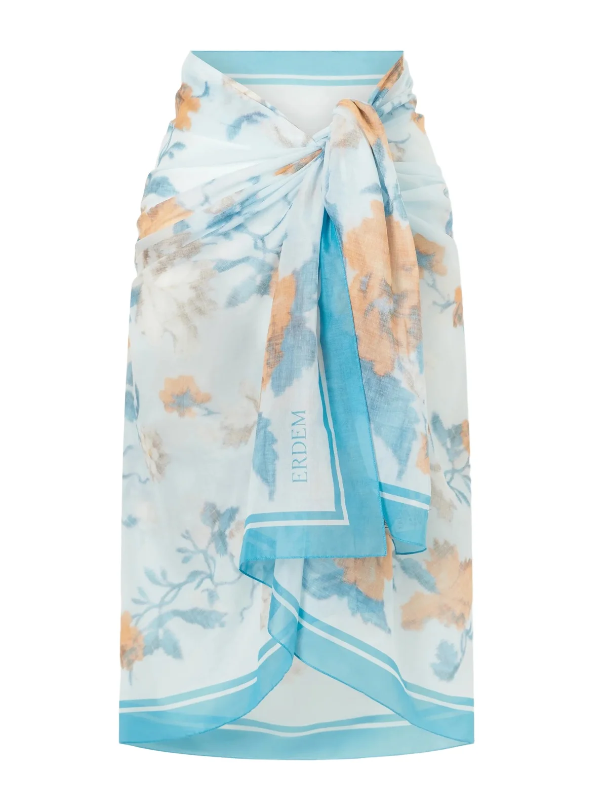 Erdem Floral-print Cotton-voile Pareo