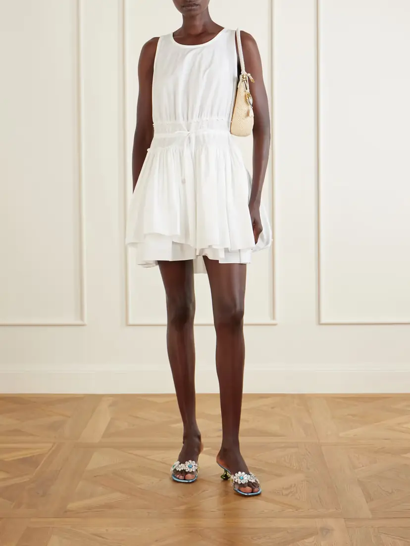 Loewe + Paula's Ibiza Anagram Cotton-poplin Mini Dress | Thumbnail 2 Loewe + Paula's Ibiza Anagram Cotton-poplin Mini Dress | Thumbnail 2