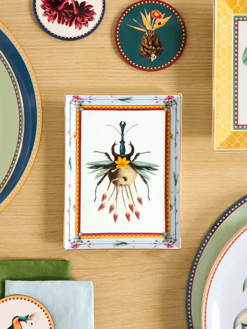 La DoubleJ + Beto Val Gold-plated Painted Porcelain Trinket Tray | Thumbnail 2 La DoubleJ + Beto Val Gold-plated Painted Porcelain Trinket Tray | Thumbnail 2