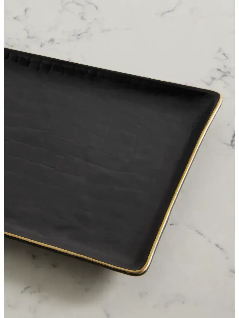 L'Objet Gold-plated Croc-effect Porcelain Tray | Thumbnail 3 L'Objet Gold-plated Croc-effect Porcelain Tray | Thumbnail 3