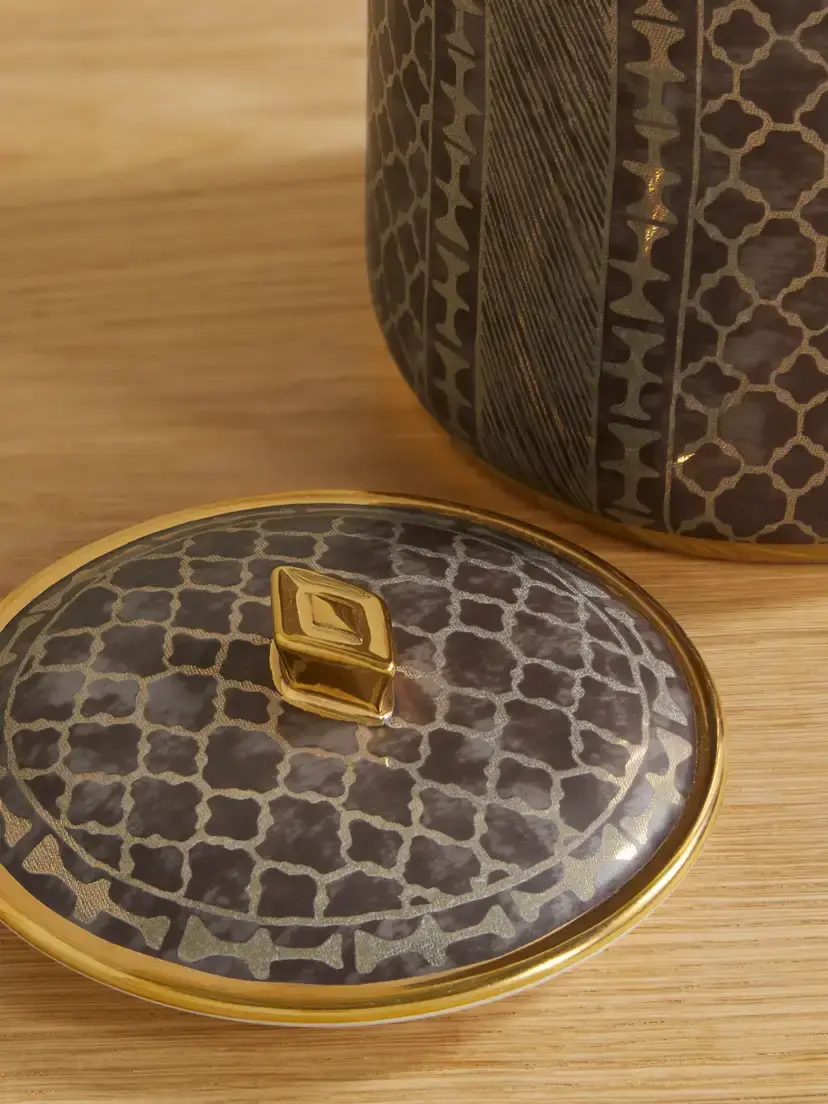 L'Objet Ashanti Large Gold-plated Earthenware Canister | Thumbnail 3 L'Objet Ashanti Large Gold-plated Earthenware Canister | Thumbnail 3