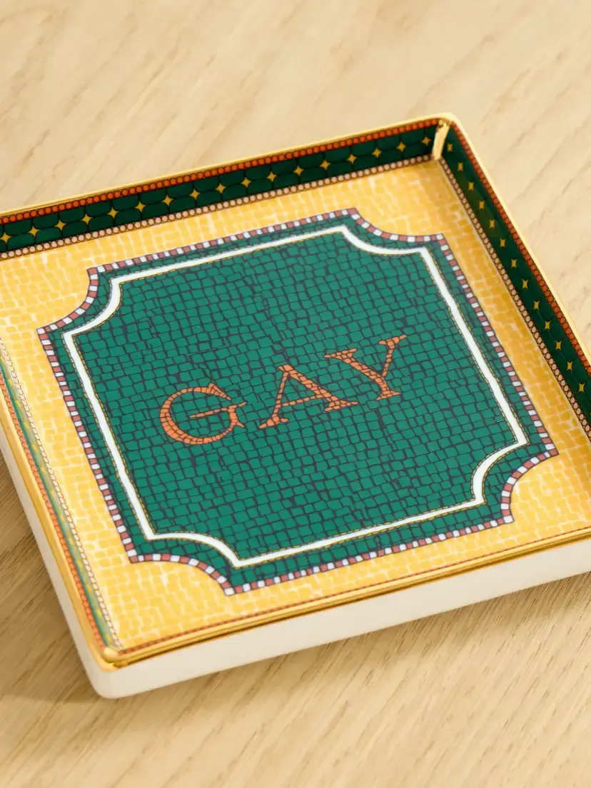 La DoubleJ Gold-plated Porcelain Trinket Tray | Thumbnail 3