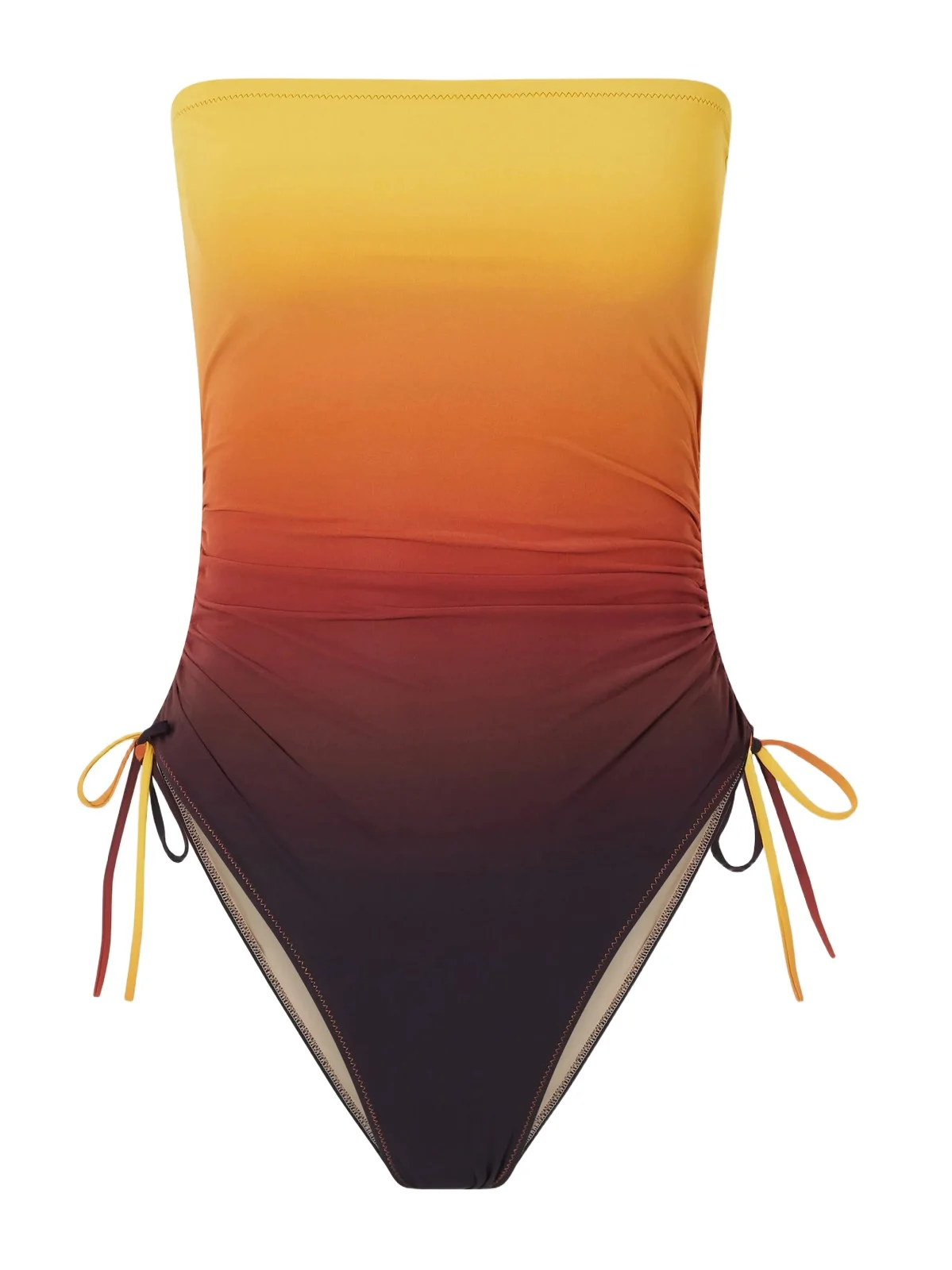Lido Sessantadue Strapless Ruched Dégradé Swimsuit