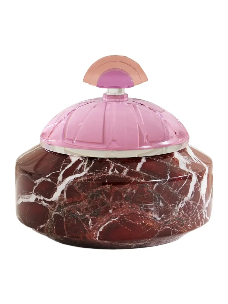Cherry Marble And Crystal Bonbonniere - Purple
