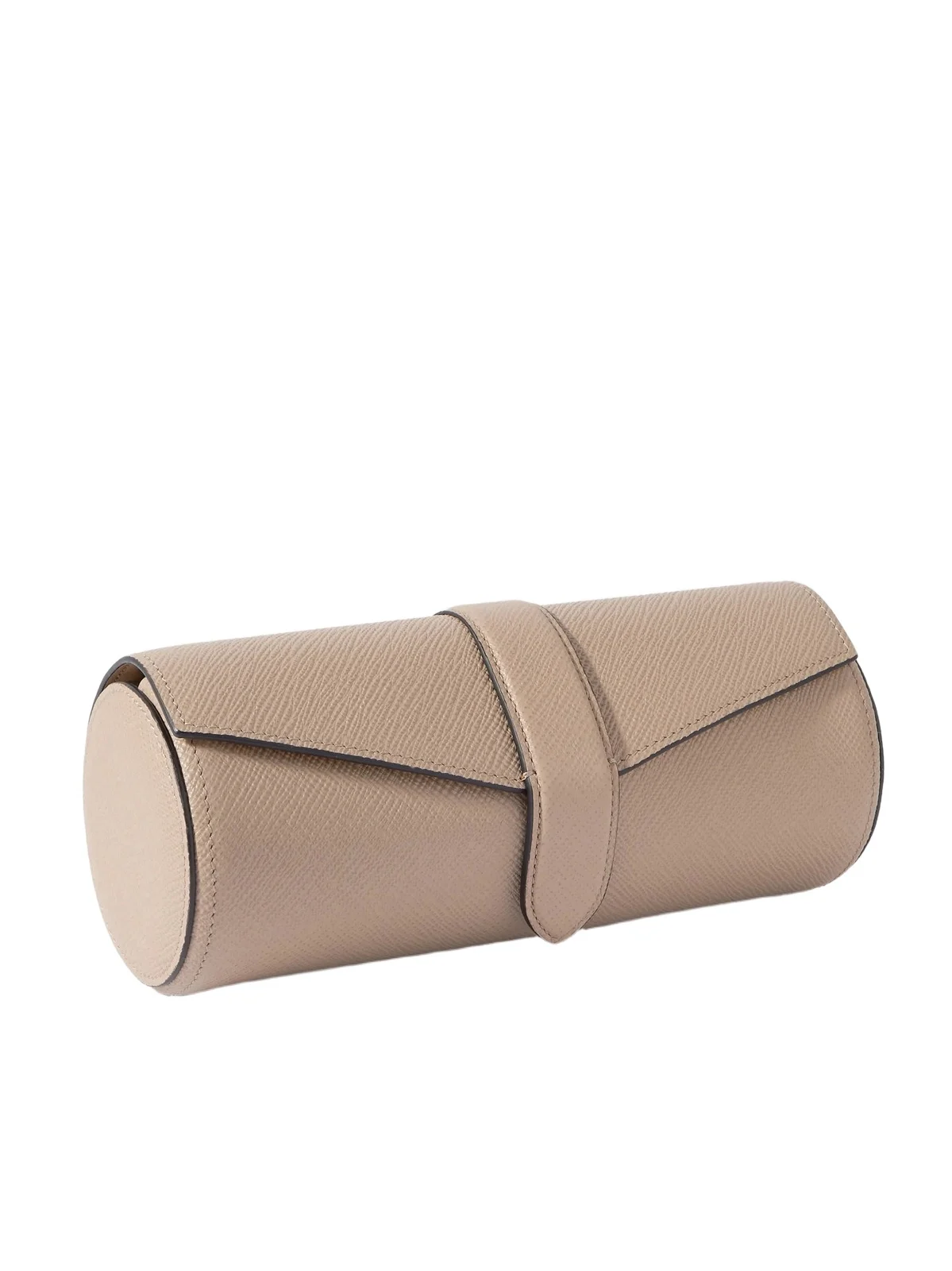 Panama Textured-leather Watch And Jewelry Roll - Gray Panama Textured-leather Watch And Jewelry Roll - Gray