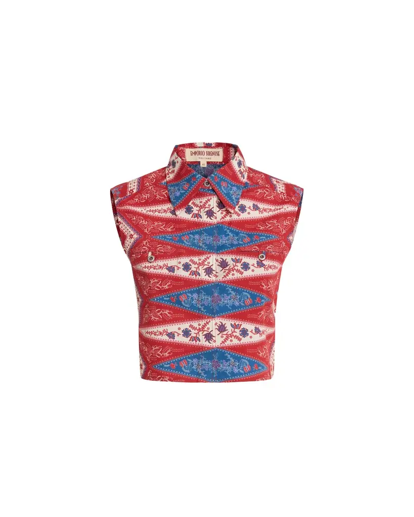 Emporio Sirenuse Caterina Top in Kites Print | Image 1 Emporio Sirenuse Caterina Top in Kites Print | Image 1