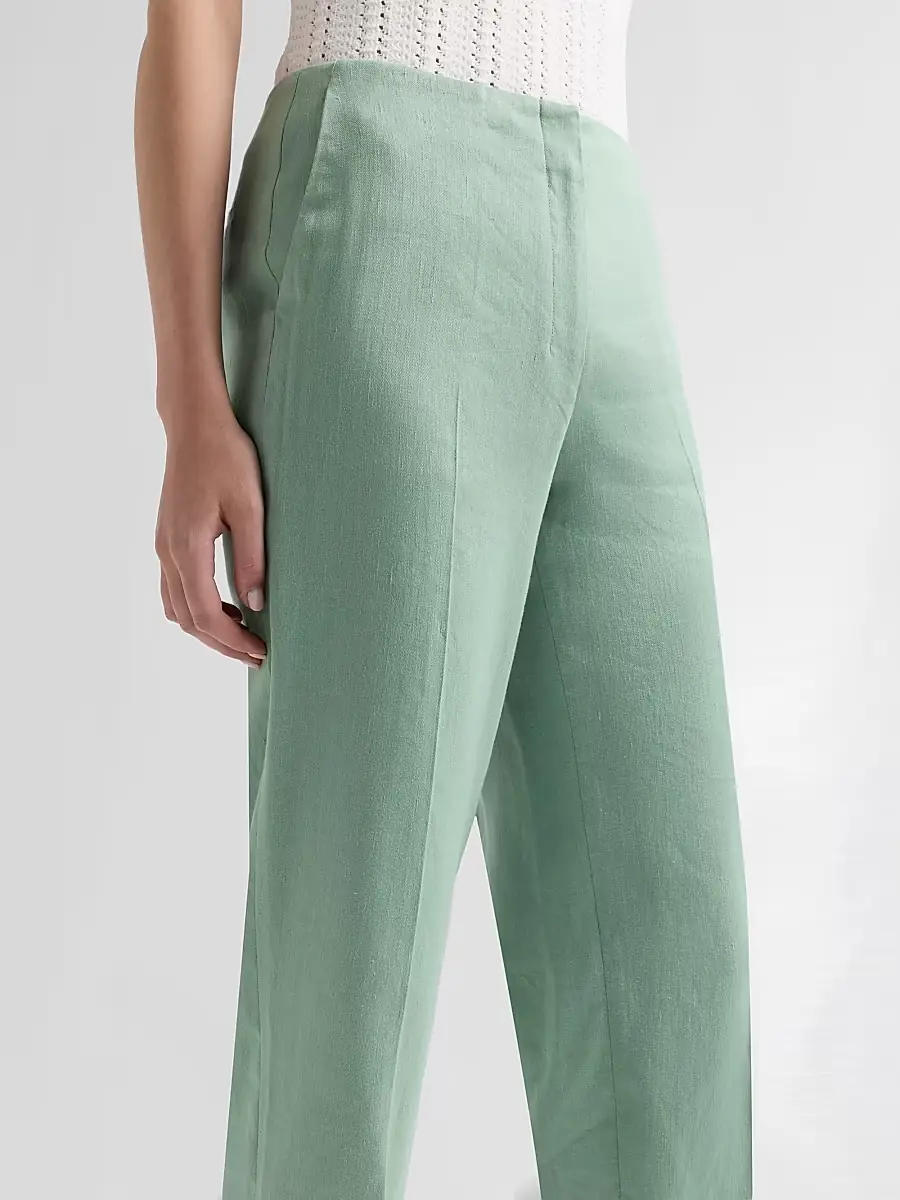 Theory Women's Linen-Blend Slit Capri Pants | Thumbnail 5 Theory Women's Linen-Blend Slit Capri Pants | Thumbnail 5