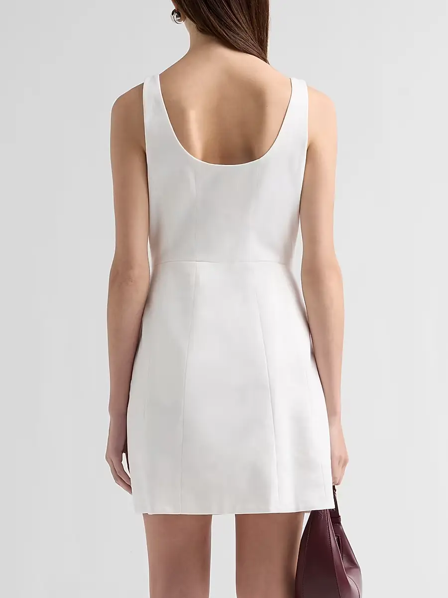 Theory Women's Linen-Blend Sculpted Button-Front Minidress | Thumbnail 3 Theory Women's Linen-Blend Sculpted Button-Front Minidress | Thumbnail 3