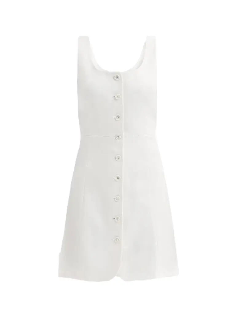 Theory Women's Linen-Blend Sculpted Button-Front Minidress