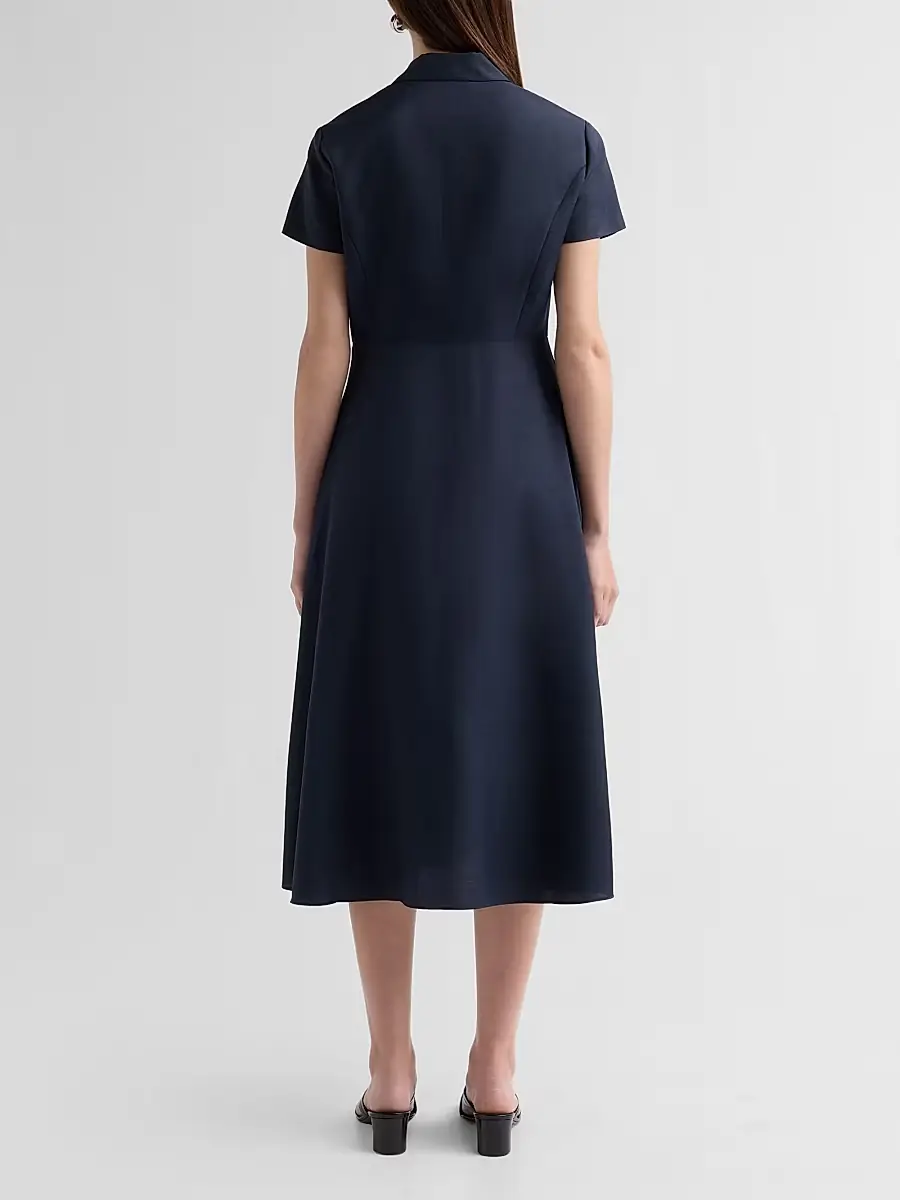 Theory Women's Short-Sleeve Midi-Shirtdress | Thumbnail 3 Theory Women's Short-Sleeve Midi-Shirtdress | Thumbnail 3