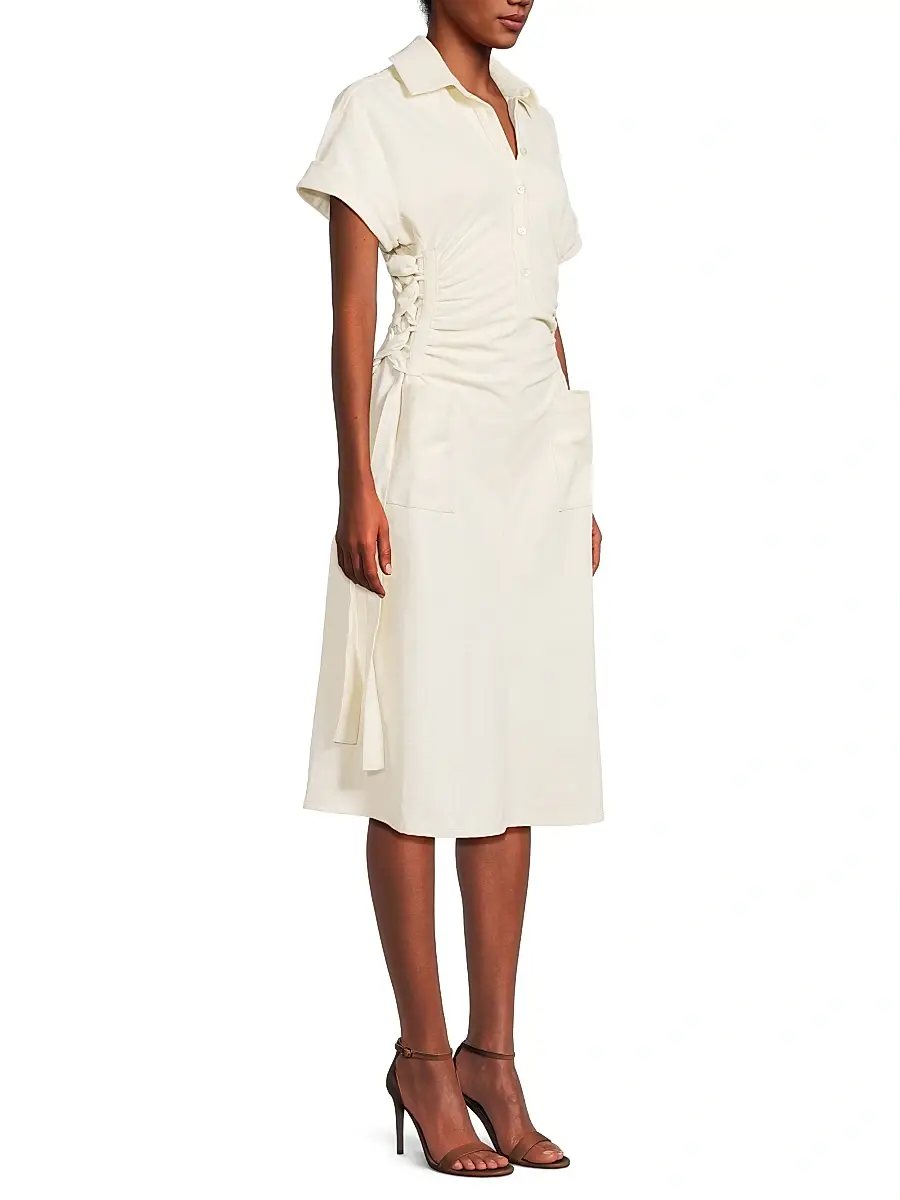 Undra Celeste Women's Loki Lace-Up Polo Midi-Dress | Thumbnail 4 Undra Celeste Women's Loki Lace-Up Polo Midi-Dress | Thumbnail 4