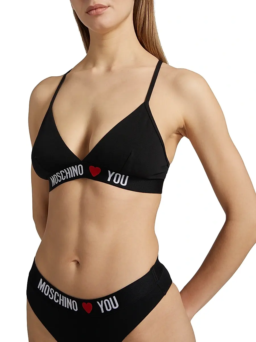 MOSCHINO Women's Logo Triangle Bikini Top | Thumbnail 5 MOSCHINO Women's Logo Triangle Bikini Top | Thumbnail 5