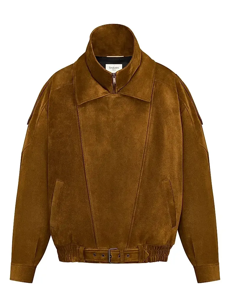 Women's Bomber Jacket in Vintage Split Leather Women's Bomber Jacket in Vintage Split Leather