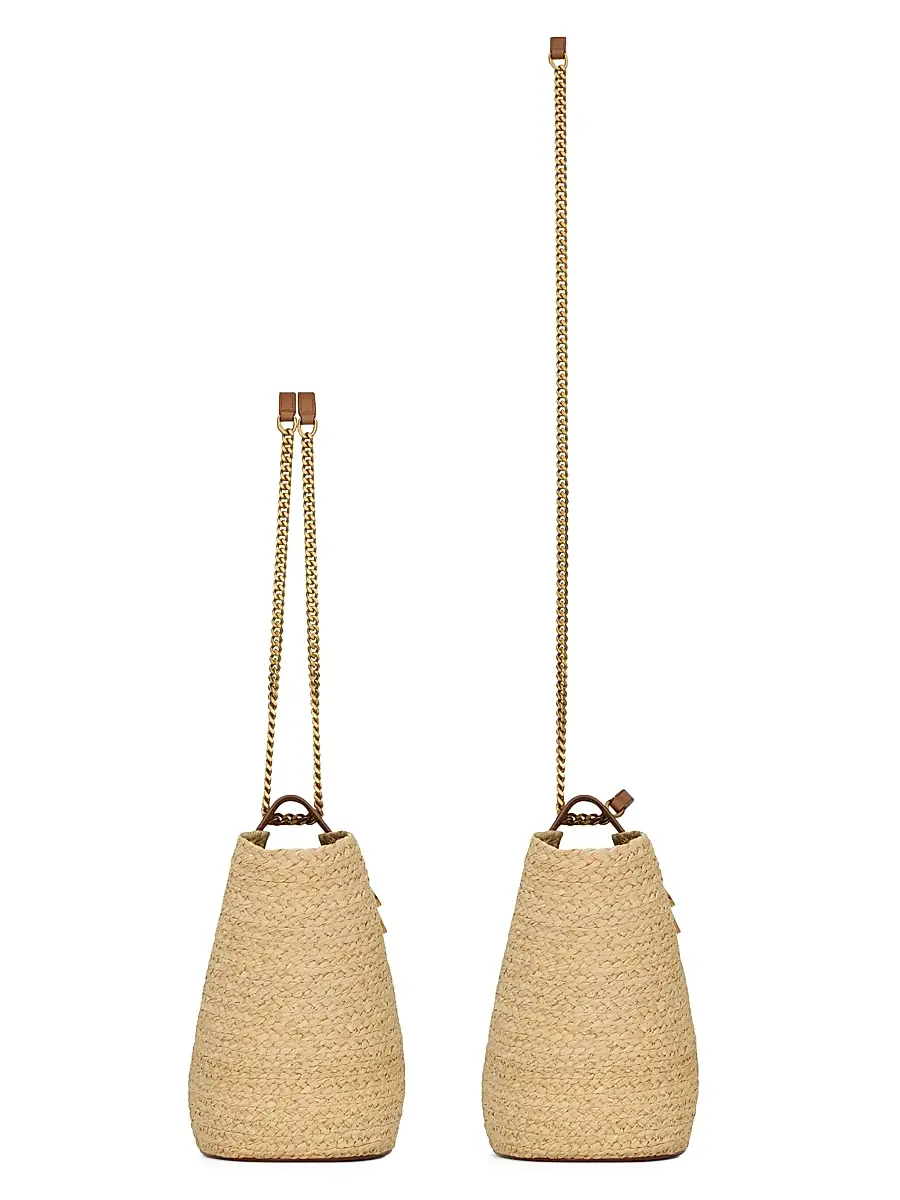 Saint Laurent Women's Manon Tote Bag in Raffia - Natural | Thumbnail 5 Saint Laurent Women's Manon Tote Bag in Raffia - Natural | Thumbnail 5