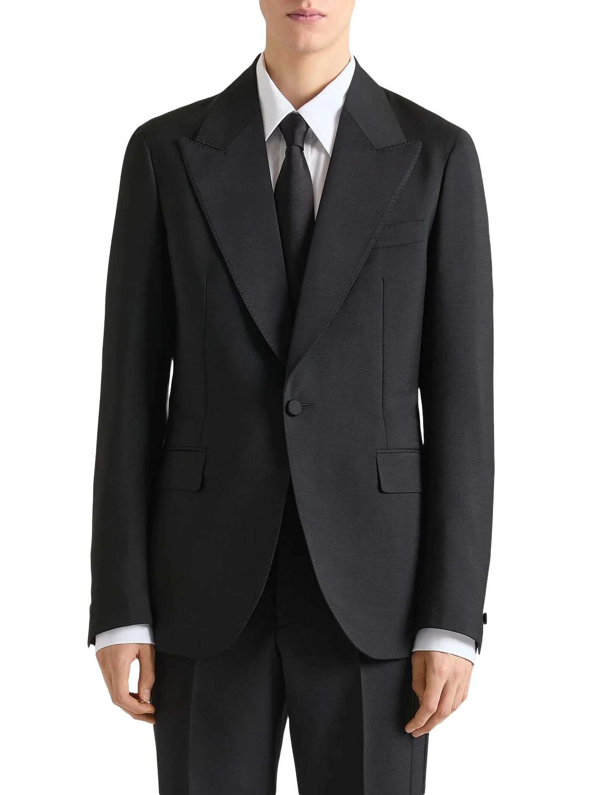 Givenchy Men's Single-Breasted Deconstructed Jacket in Wool and Mohair - Black
