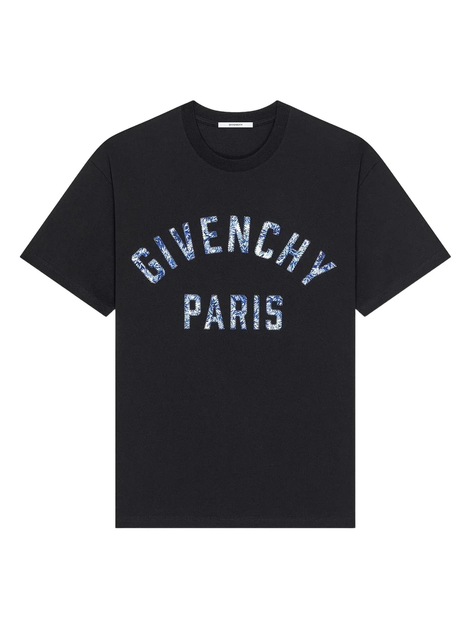 Men's T-Shirt in Cotton Pompom Embroidery Men's T-Shirt in Cotton Pompom Embroidery