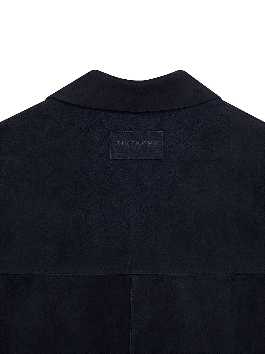 Givenchy Men's Couture Seam Overshirt in Suede - Night Blue | Thumbnail 3 Givenchy Men's Couture Seam Overshirt in Suede - Night Blue | Thumbnail 3