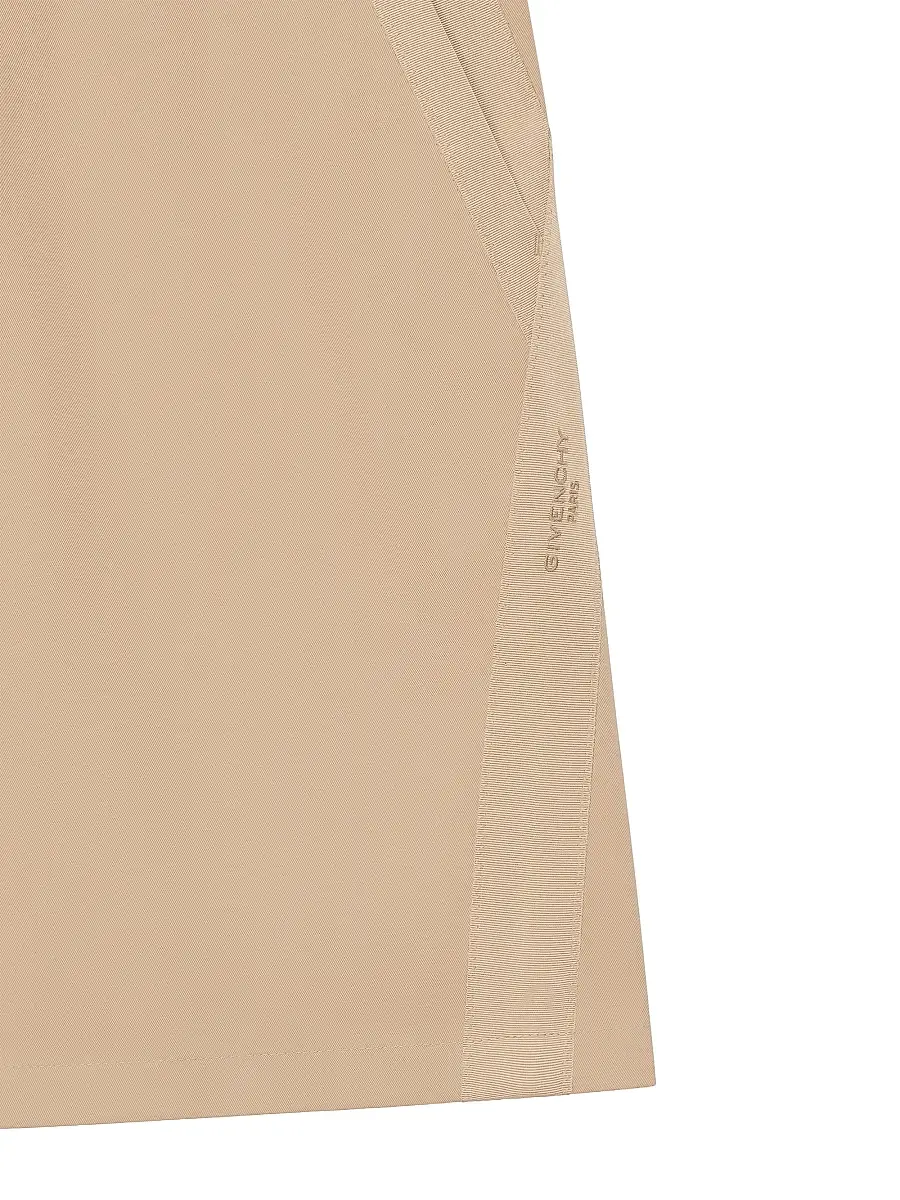 Givenchy Men's Couture Seam Bermuda Shorts in Cotton with Gros Grain - Beige | Thumbnail 5