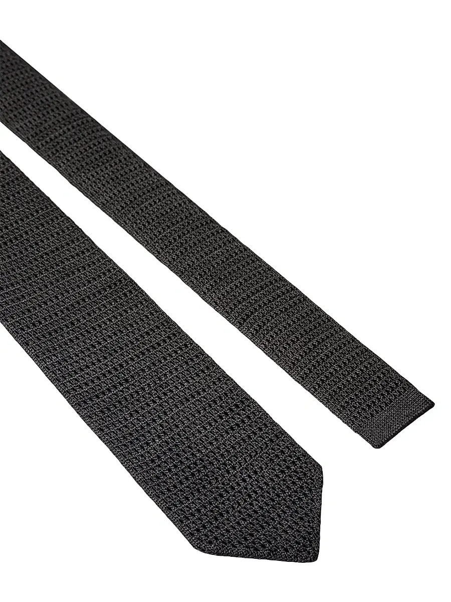 Givenchy Men's Tie in Knitted Silk - Light Grey Melange | Thumbnail 2