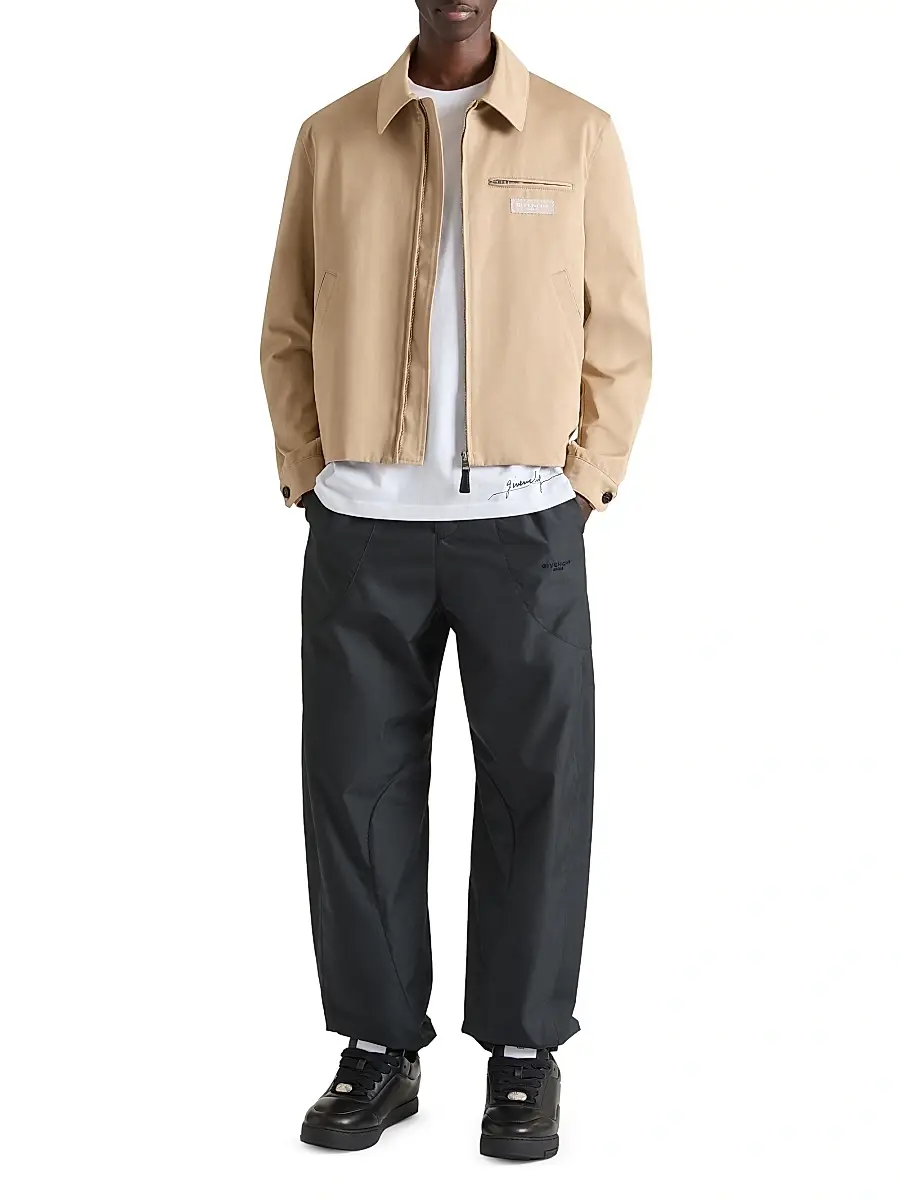 Givenchy Men's Harrington Jacket in Cotton - Beige | Thumbnail 2 Givenchy Men's Harrington Jacket in Cotton - Beige | Thumbnail 2