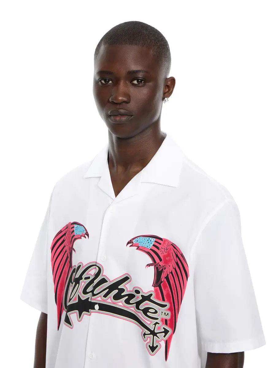 Off-White Double Eagle Poplin Bowling Shirt | Thumbnail 5 Off-White Double Eagle Poplin Bowling Shirt | Thumbnail 5