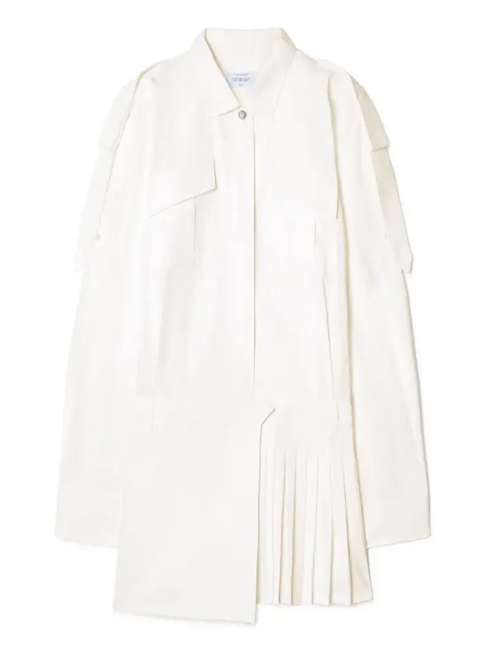 White Savana Poplin Mini Dress White Savana Poplin Mini Dress