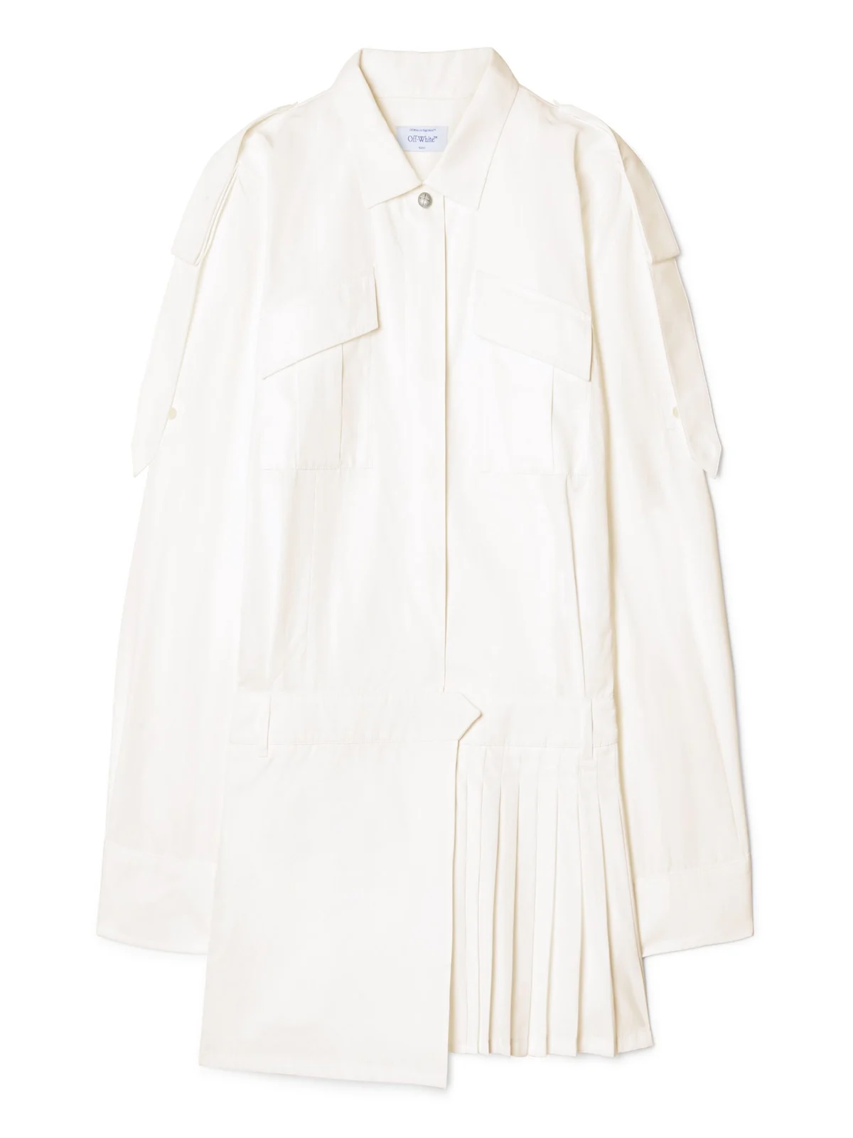Off-White White Savana Poplin Mini Dress