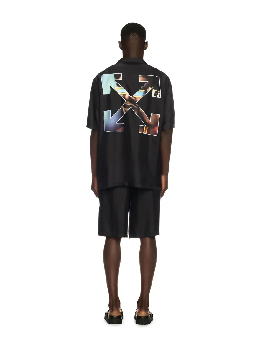 Off-White Black Barber Arrow Silk Bowling Shirt | Thumbnail 4