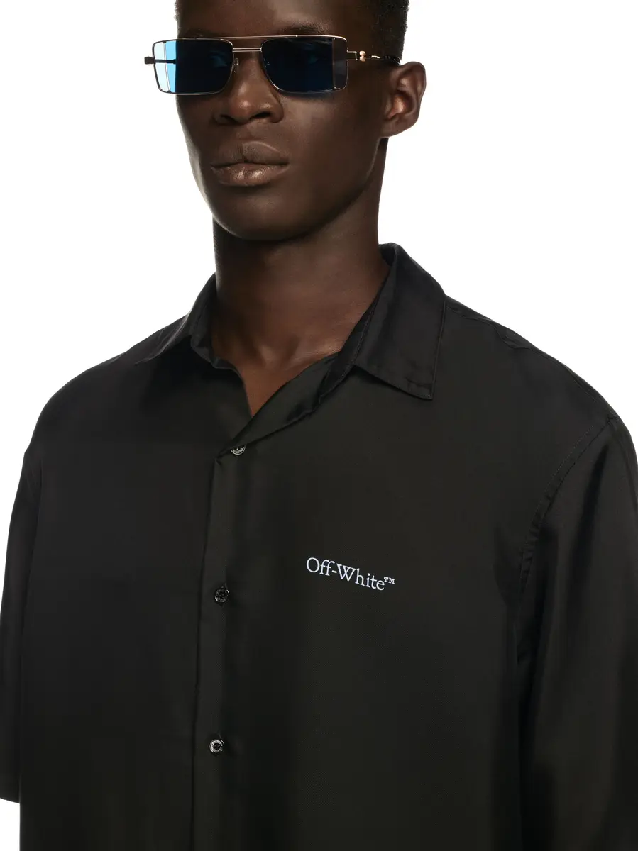 Off-White Black Barber Arrow Silk Bowling Shirt | Thumbnail 5