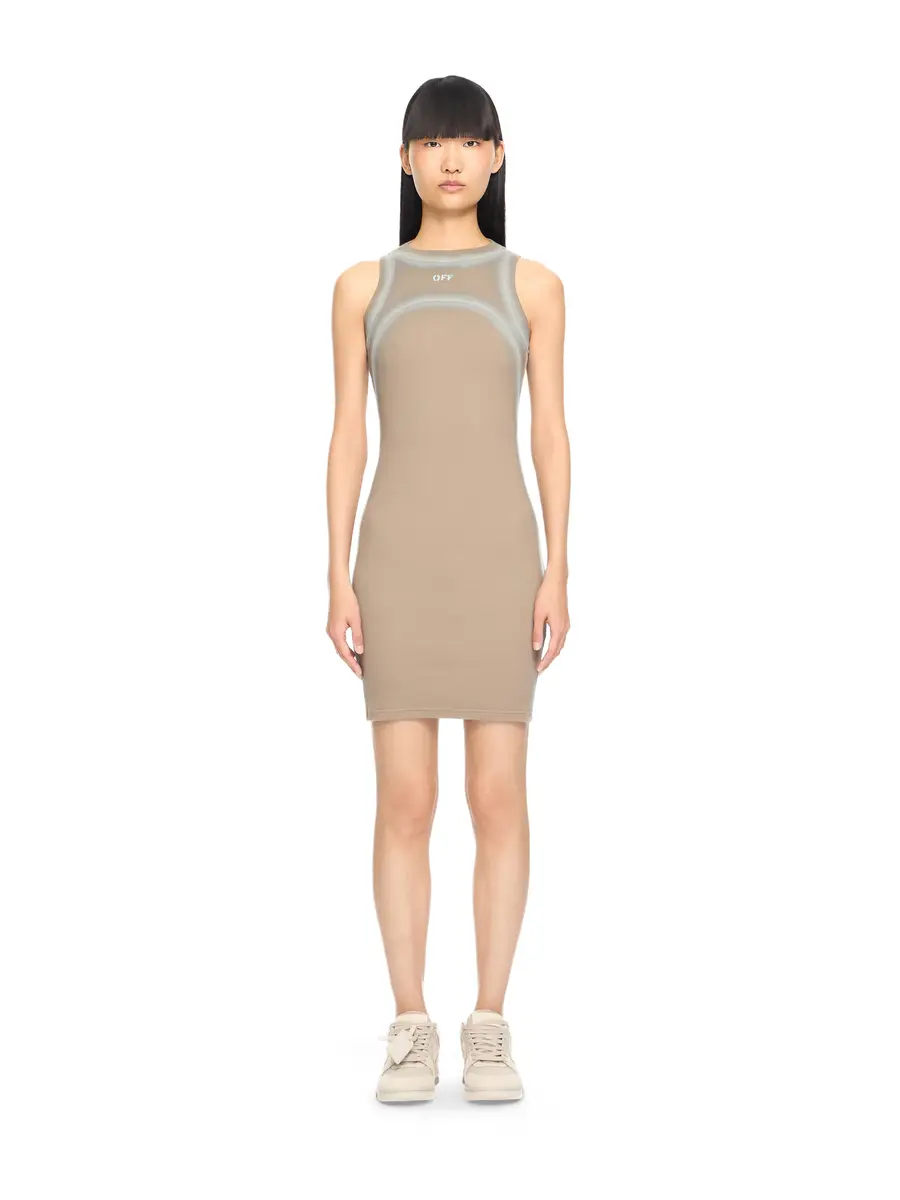 Off-White Spray Off Stamp Ribbed Round Dress | Thumbnail 2 Off-White Spray Off Stamp Ribbed Round Dress | Thumbnail 2