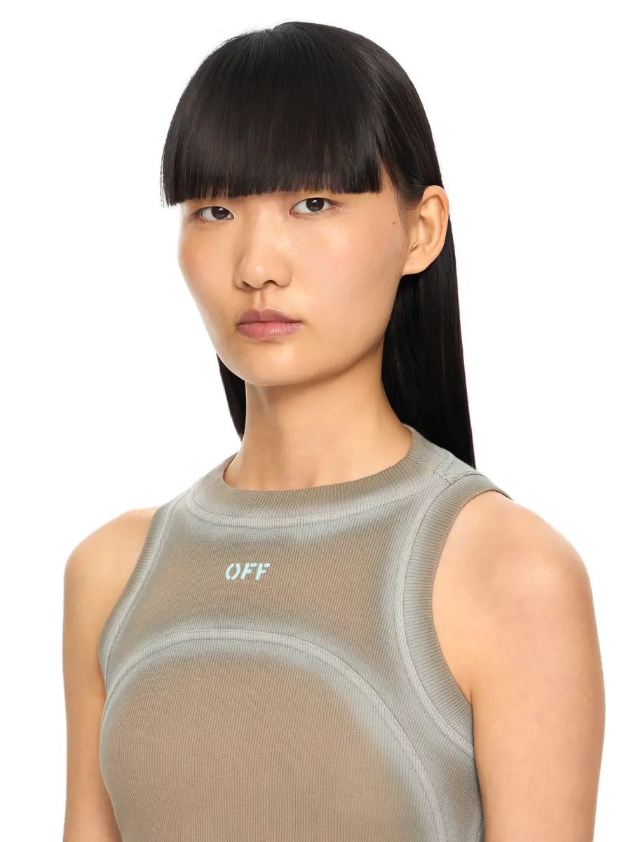 Off-White Spray Off Stamp Ribbed Round Dress | Thumbnail 5 Off-White Spray Off Stamp Ribbed Round Dress | Thumbnail 5