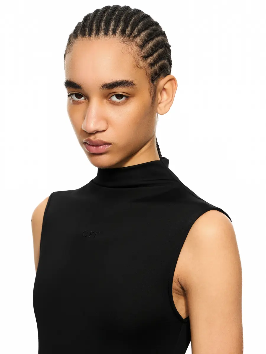 Off-White Fluid Sleeveless Midi Dress | Thumbnail 5 Off-White Fluid Sleeveless Midi Dress | Thumbnail 5