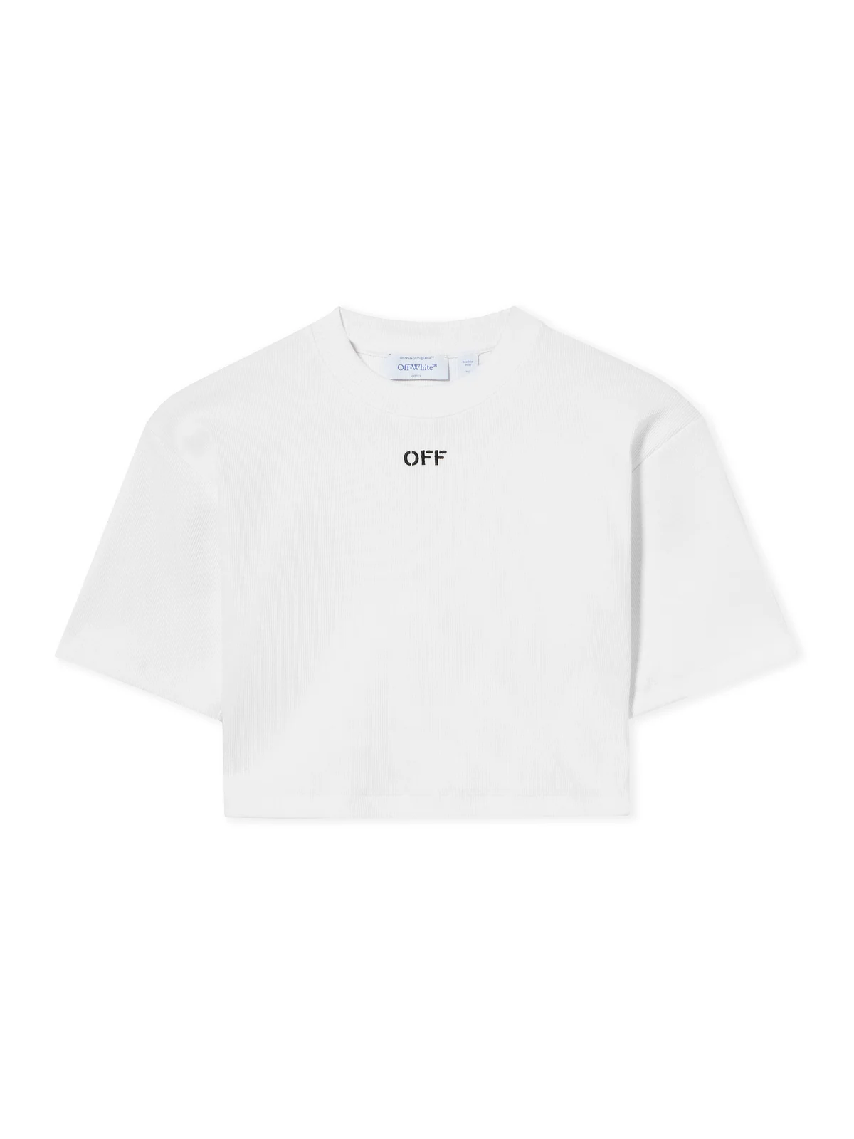 Off Stamp Rib Cropped Tee